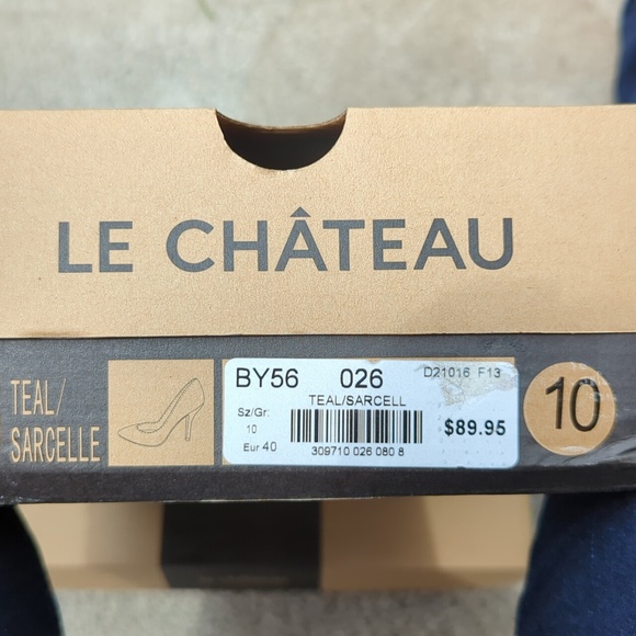 Le Chateau teal heels - Picture 4 of 4